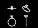 LD2074 P and LD2074 YG  Classic Oval Cut Hidden Halo with Diamond Band - 4ct+ ( 13 x 9mm )  (Mount)     
