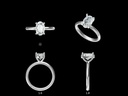 LD164-YG or LD164-P 3ct oval solitaire ring (Mount)   
