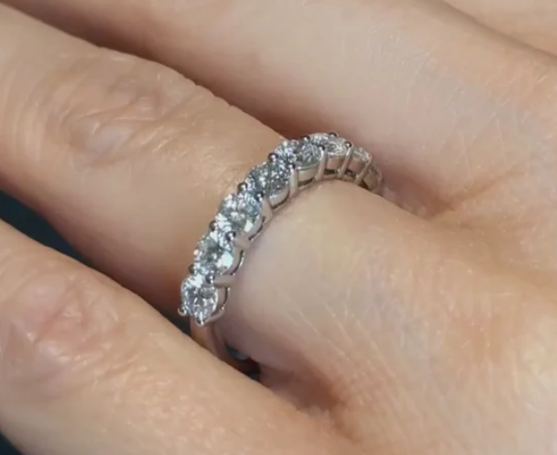 LD131-P or LD131-YG 8 Stone Eternity Band – 2ct