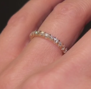 LD006-YG or LD006-P Full U-Prong Eternity Band – 1ct
