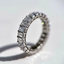 LD108-YG or LD108-P  Full Emerald Cut Diamond Band – 4ct