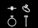 LD203-YG or LD023-P 2.50ct oval with hidden halo and diamond band 10.5x7.2mm (Mount)  