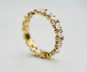 LD015-YG or LD015-P  Marquise and Round Brilliant Cut Diamonds Full Band – 1.35ct