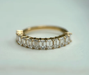 LD076-YG or LD076-P Emerald Cut Half Diamond Band – 1.20ct