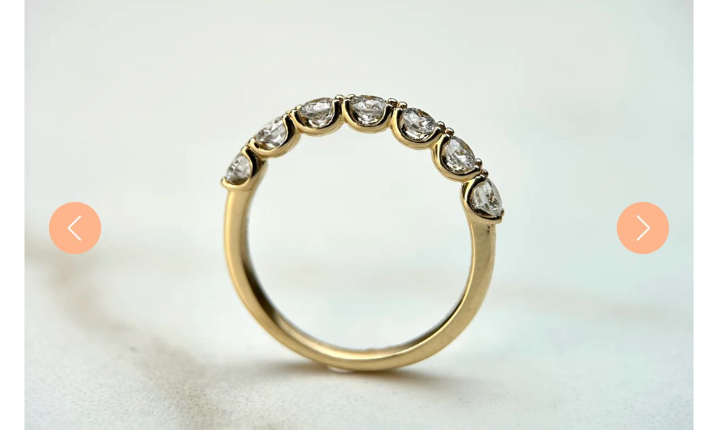 LD206-P /  LD206-Y  Classic 0.70ct total / 7 diamonds Set half Band 