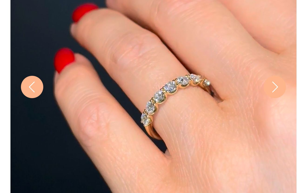 LD206-P /  LD206-Y  Classic 0.70ct total / 7 diamonds Set half Band 