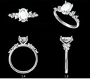 LD 2022 YG and LD 2022 P Main diamond is 9 x 6mm Oval pretty ring 1.50ct (Mount)  