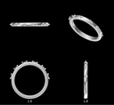 LD093-YG or LD093-P  Spaced Diamond Band