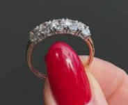 LD086-YG or LD086-P Oval Cut Low Set Diamond Band – 1.75ct