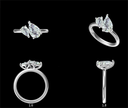LD2047 P and LD2047 YG   Pear moi Et Toi (9.5x6) (6.5x4)  engagement ring  (Mount) 