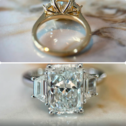 LD2064 P and LD2064 YG  Classic Radiant Cut Radiant is 10 x 7mm  engagement ring (Mount)  