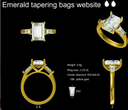 LD 2065 P and LD2065 YG  emerald 9.6*6.8mm tapering baguettes ring (Mount)  