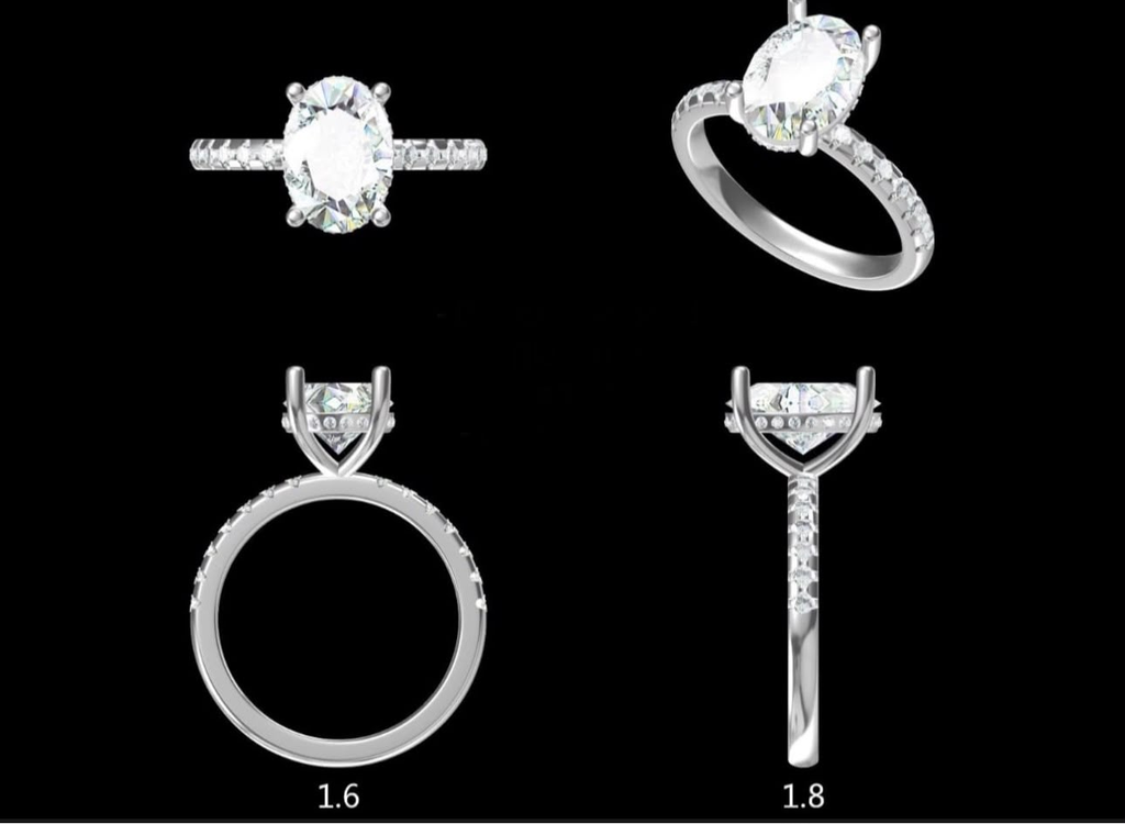  LD 2054 P and LD 2054 YG  13 x 9mm oval  Ring (Mount) 