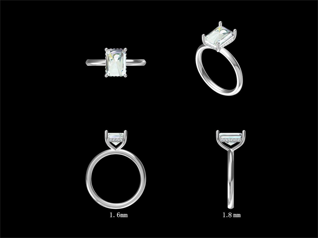LD143-P  Classic Lab Grown Emerald Hidden Halo – 8.5mmx5.8mm, Hand picked 2ct+, D/E colour and VVS clarity in Platinum (Mount)  
