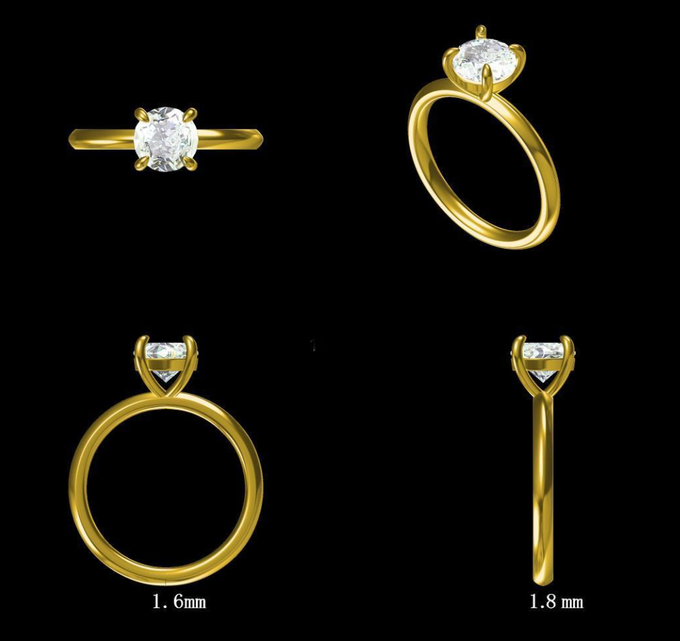 LD118-YG  Classic Round Solitaire – Hand picked 1ct+, D/E colour and VVS clarity in 18k Yellow Gold (Mount)    