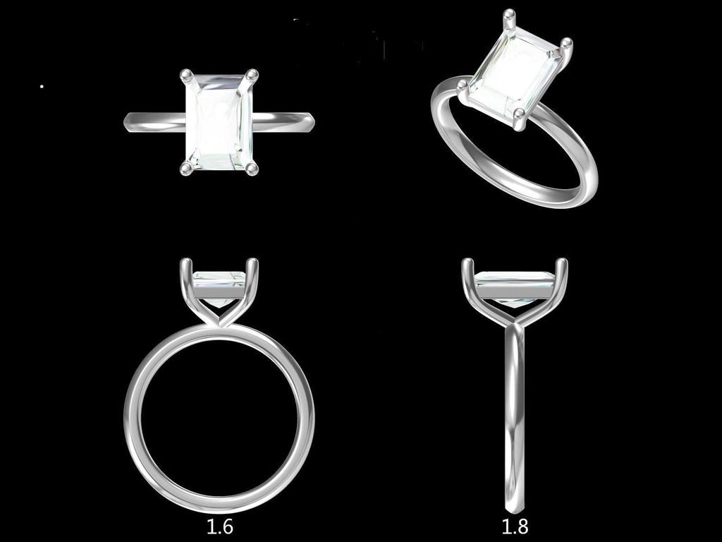 LD122-P Classic Emerald Solitaire – Hand picked 1ct+ 6.5x4.5mm, D/E colour and VVS clarity in Platinum (Mount)       