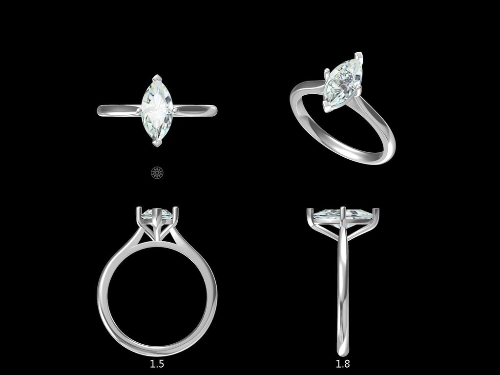 LD119-P Classic Marquise Solitaire – Hand picked 1ct+, 10x5mm D/E colour and VVS clarity in Platinum (Mount)     