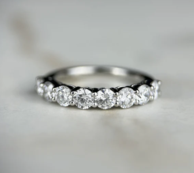 LD131-P or LD131-YG 8 Stone Eternity Band – 2ct