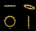 LD093-YG or LD093-P  Spaced Diamond Band