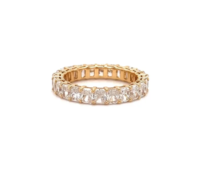 LD073-YG or LD073-P Full Lab Grown Radiant Cut Diamond Band – 4.50ct