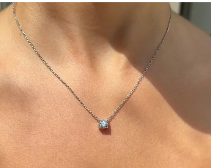 LD114-05-YG/LD114-1-YG/LD114-05-P/LD114-1-P  Classic Round Diamond Pendant  