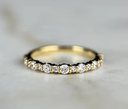 LD071-P or LD071-YG Alternate Round Wedding Band – 0.45ct 