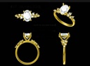 LD 2018 YG and LD 2018 P  1.80ct oval pretty ring  Main oval is 9.5 x 6.5mm (Mount)  