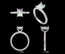 LD207 - YG and LD207 - P  radiant is 9.5 x 6.5mm - ⁠radiant hidden halo and diamond band (Mount)  